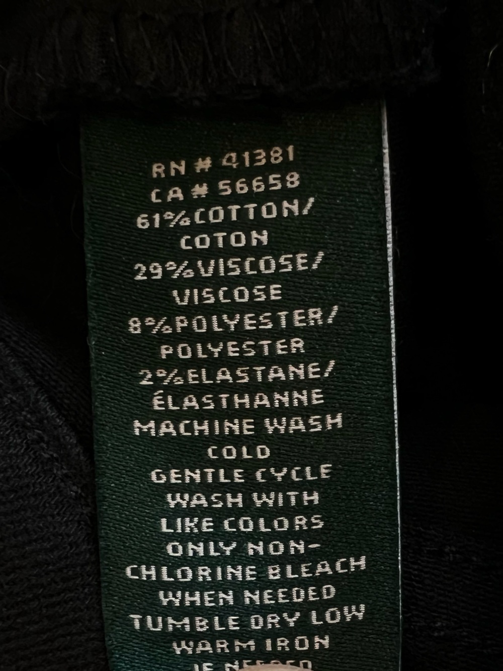 Ralph Lauren High Rise Straight Leg Jean Size 12 Black Denim - Picture 12 of 12